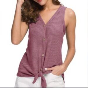 Vintage Mudd Rose Tank Top With Tie